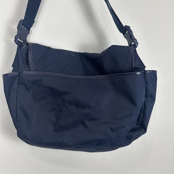 Tory Burch Billy Nylon Messenger Diaper Baby Bag Blue Crossbody Adjustable - Picture 10 of 16